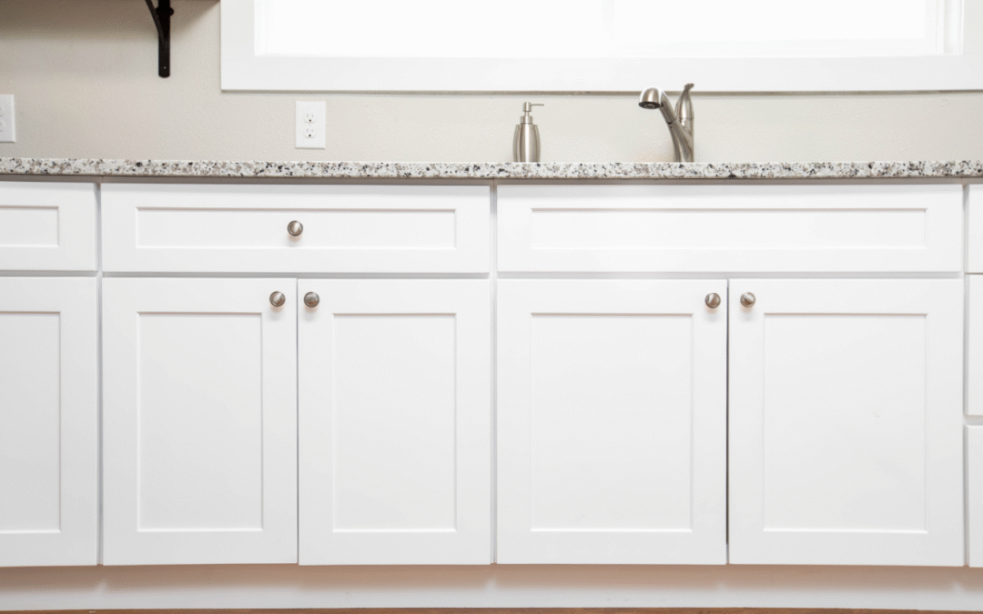 Close up of kitchen cabinets